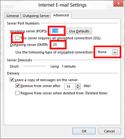 Email Server Settings